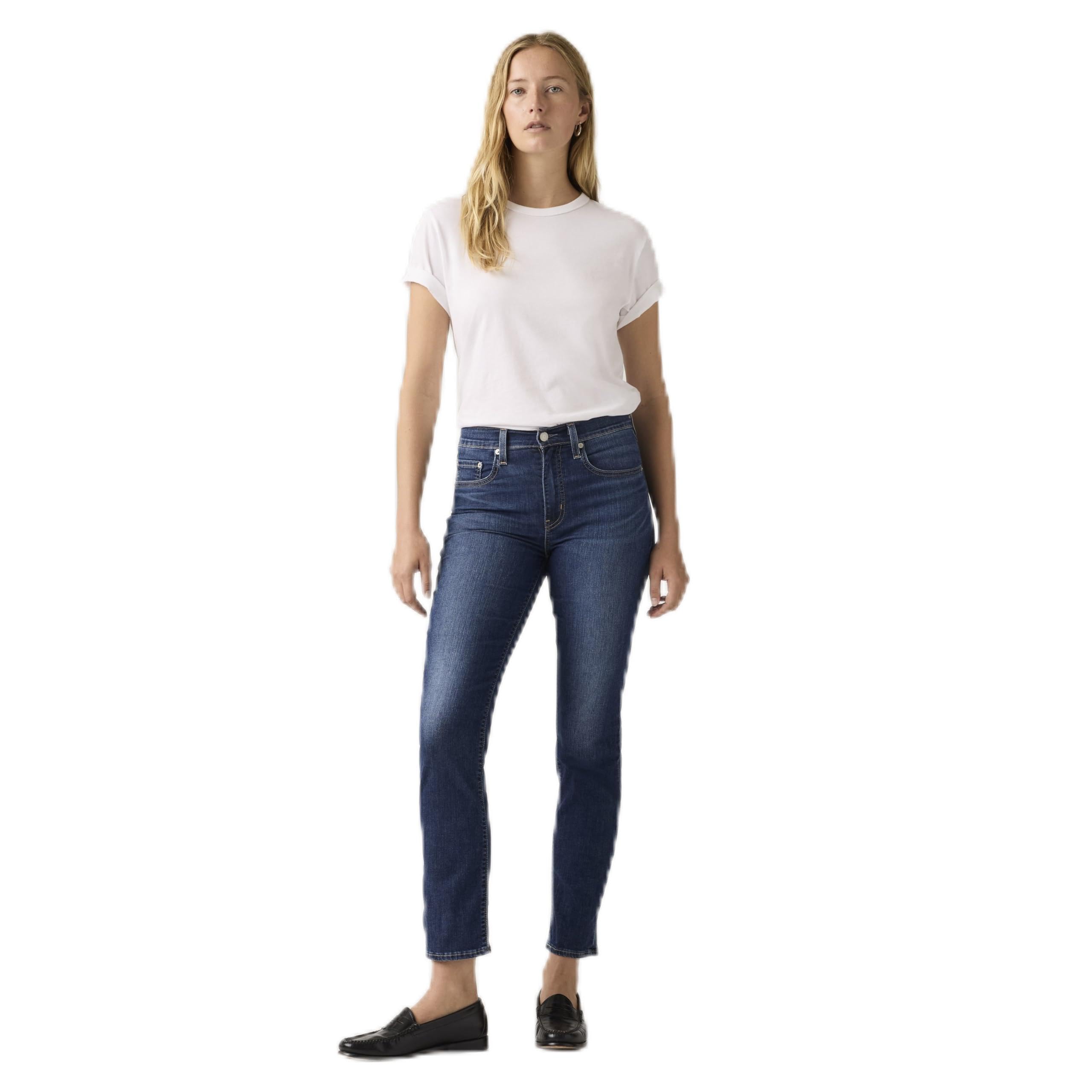 Levi's Women's Jeans 724 with Stretch, Straight Fit, Blue (What Else Cool), W28/L30