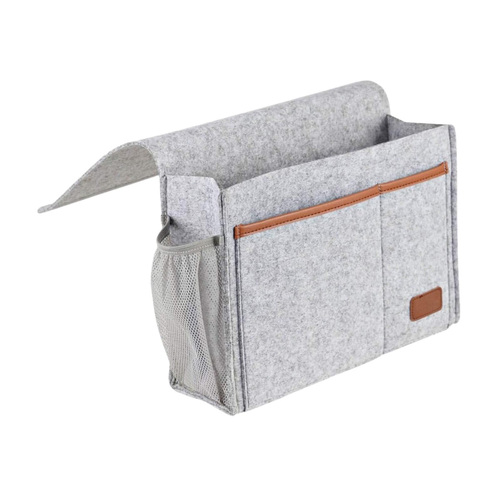 Iopklytf Light Grey Sofa Armrest Organizer Felt Bedside Hanging Organizer Storage Caddy