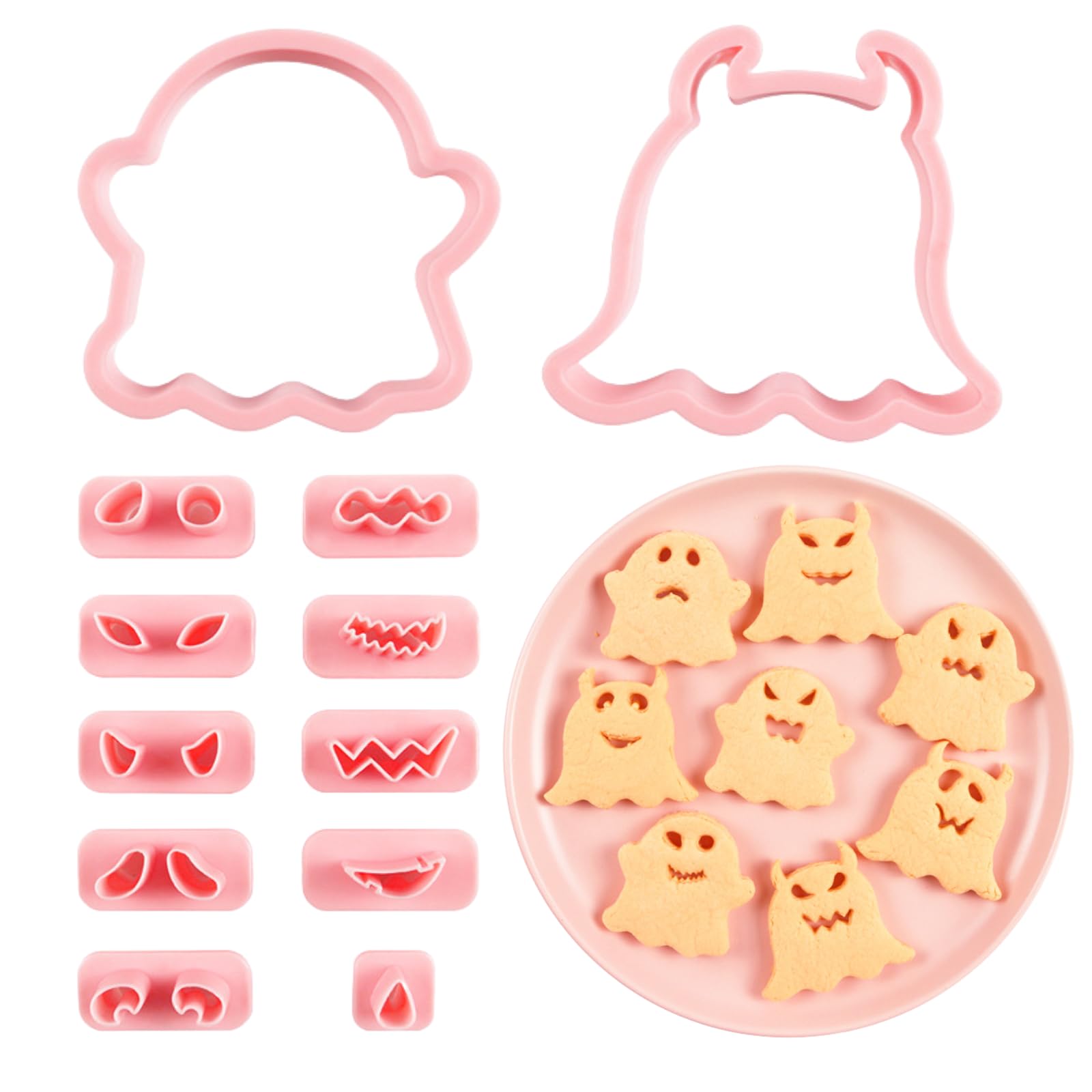 Emporte-pièces Halloween Fantômes 10 Pièces - 3D, 16 Formes, Pour Biscuits Et Décorations Emporte-pièces Halloween Fantômes 10 Pièces - 3D, 16 Formes, Pour Biscuits Et Décorations