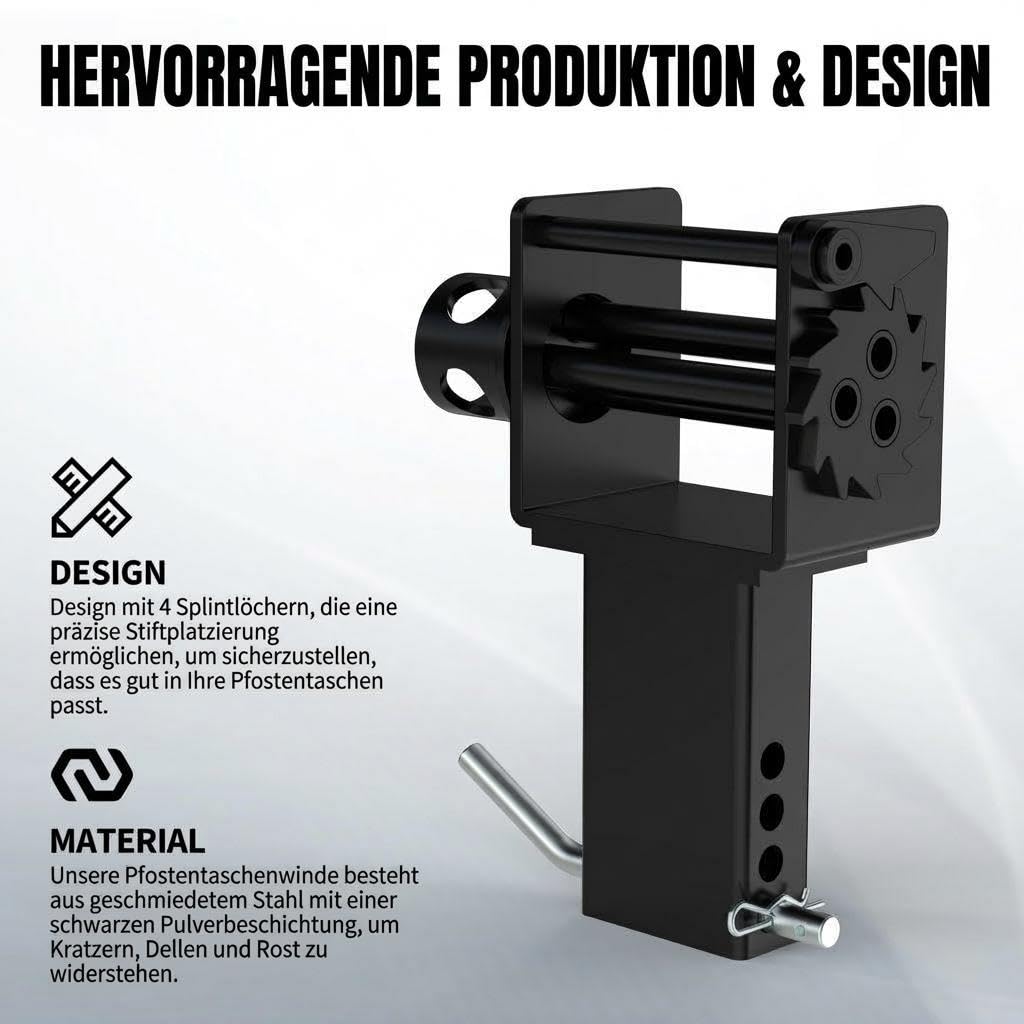GarveeTech 2er Set Stake Pocket Winch 2450kg, Spanngurtwinde Anhänger LKW | 4-Loch-Sicherung, Hochfester Stahl, Rostfrei, Ladungssicherung Profi, Montagefertig, Verschleißfest, Zurrgurt-Spanner