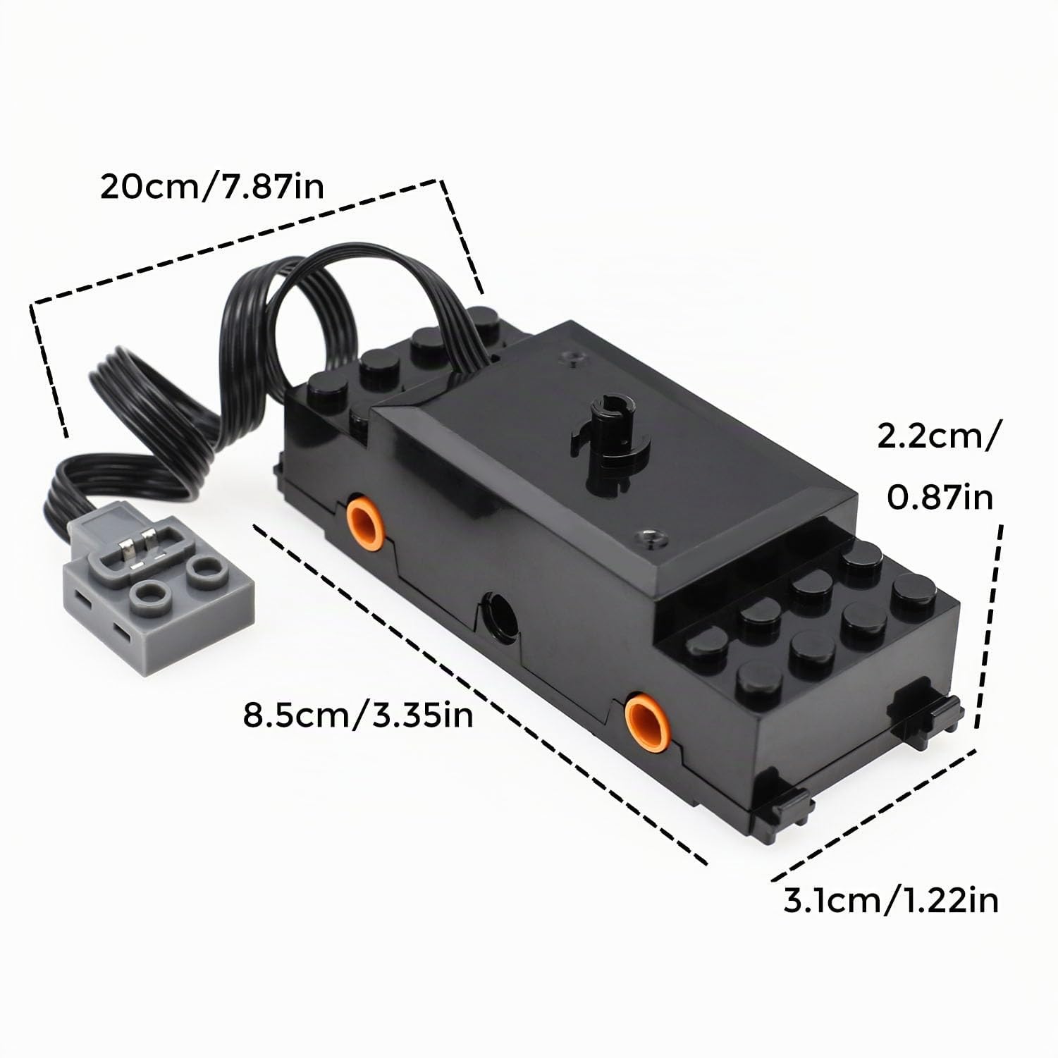 38 pièces Composants électriques compatibles avec Les Ensembles de Train de Blocs de Construction, Assemblage STEM du kit de Moteur pour Briques, Fonctions de contrôle pour Briques MOC