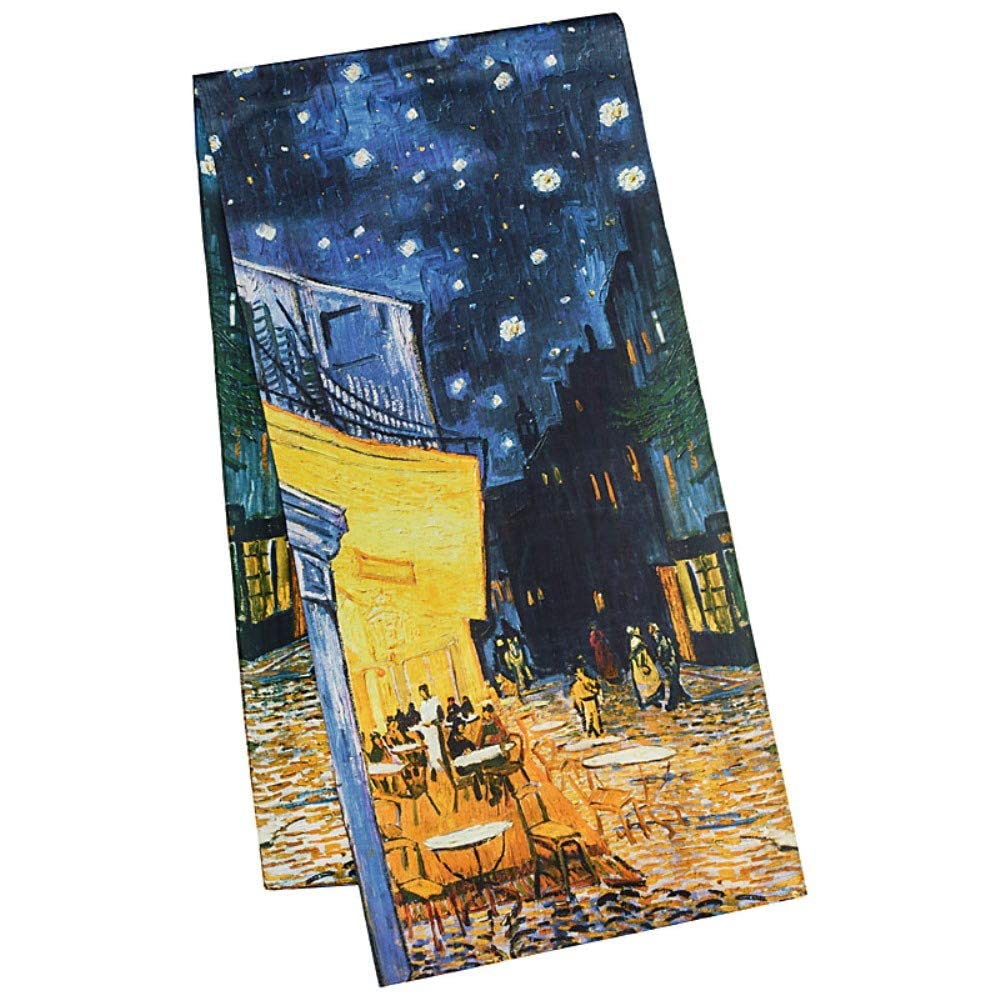 VON LILIENFELD® Foulard Soie Vincent van Gogh : Le café de nuit Femme Écharpe Art Cache-Nez