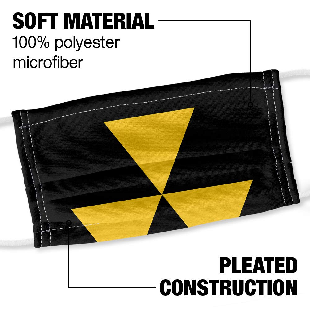 Popfunk Fallout Shelter Radioactive Safe Zone 1-Ply Reusable Face Mask Covering, Unisex