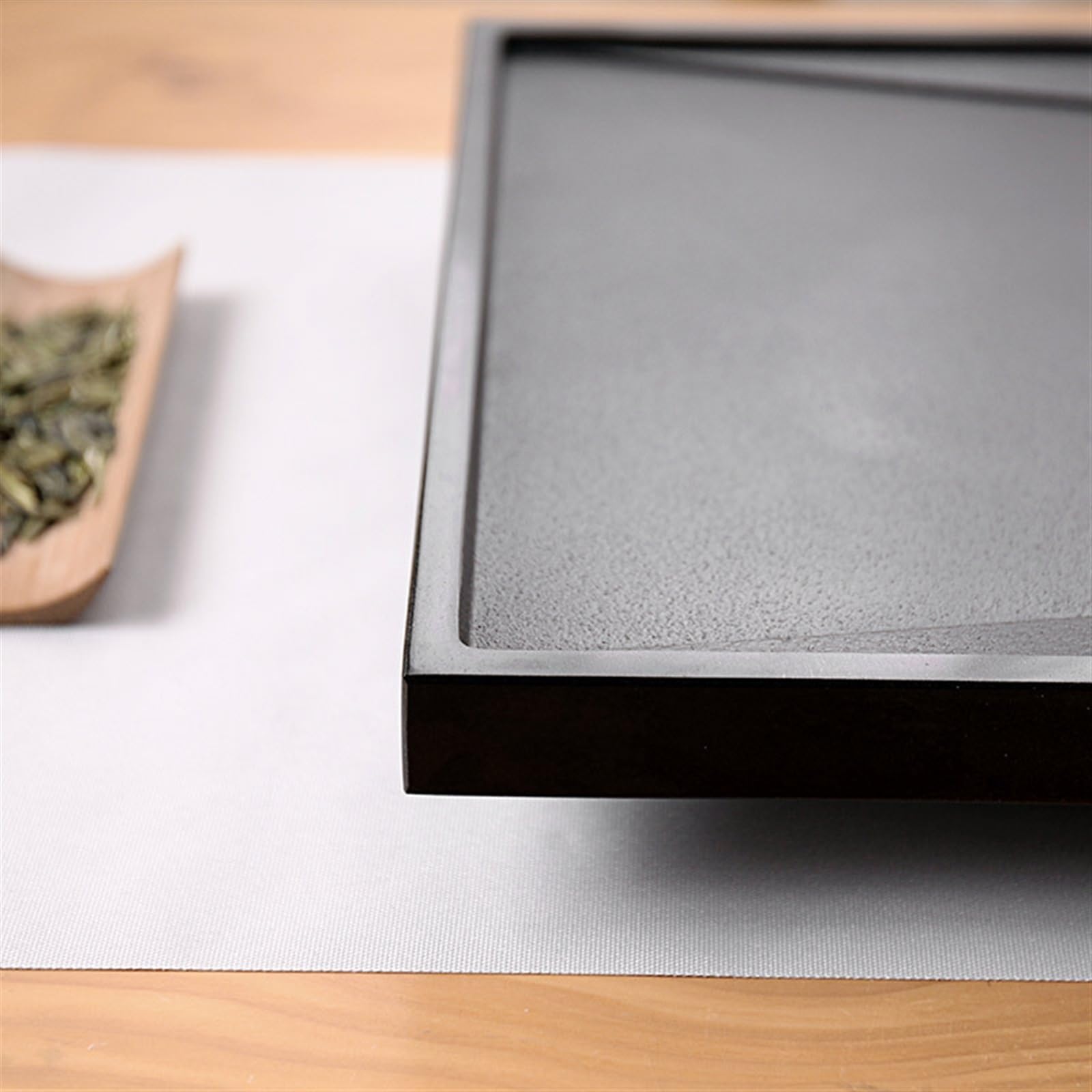 Bandeja de té grande Goldstone para juegos de té Kung Fu, elegante bandeja de drenaje para el hogar y la oficina, diseño simple, perfecta para sala de estar (50 x 30 x 3 cm)