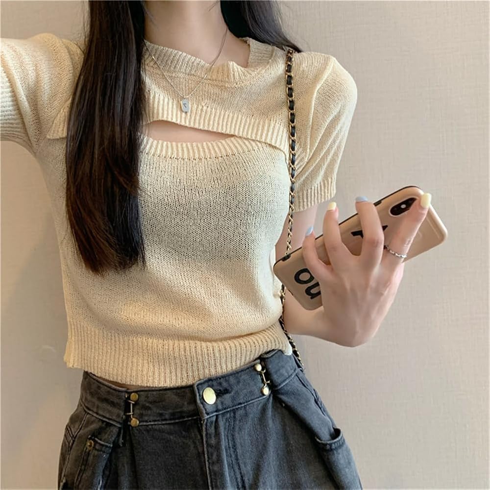未使用　エスカーダ　カシュクール　サマー　ニット　カットソー　トップス　ブラウス 楽天市場】カシュクール（長さ（袖）半袖）（ニット・セーター