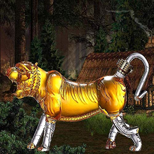 1000 ml wijnkaraf, tijger-vormige wijnfles glas wijn glas set, decoratie rode wijnkaraf, handgeblazen kristalglas, heup… - Afbeelding 5