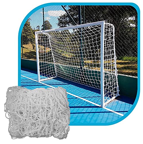 Par de Rede para Trave de Gol Futsal Fio 8 Caixote Nylon Futebol de Salão