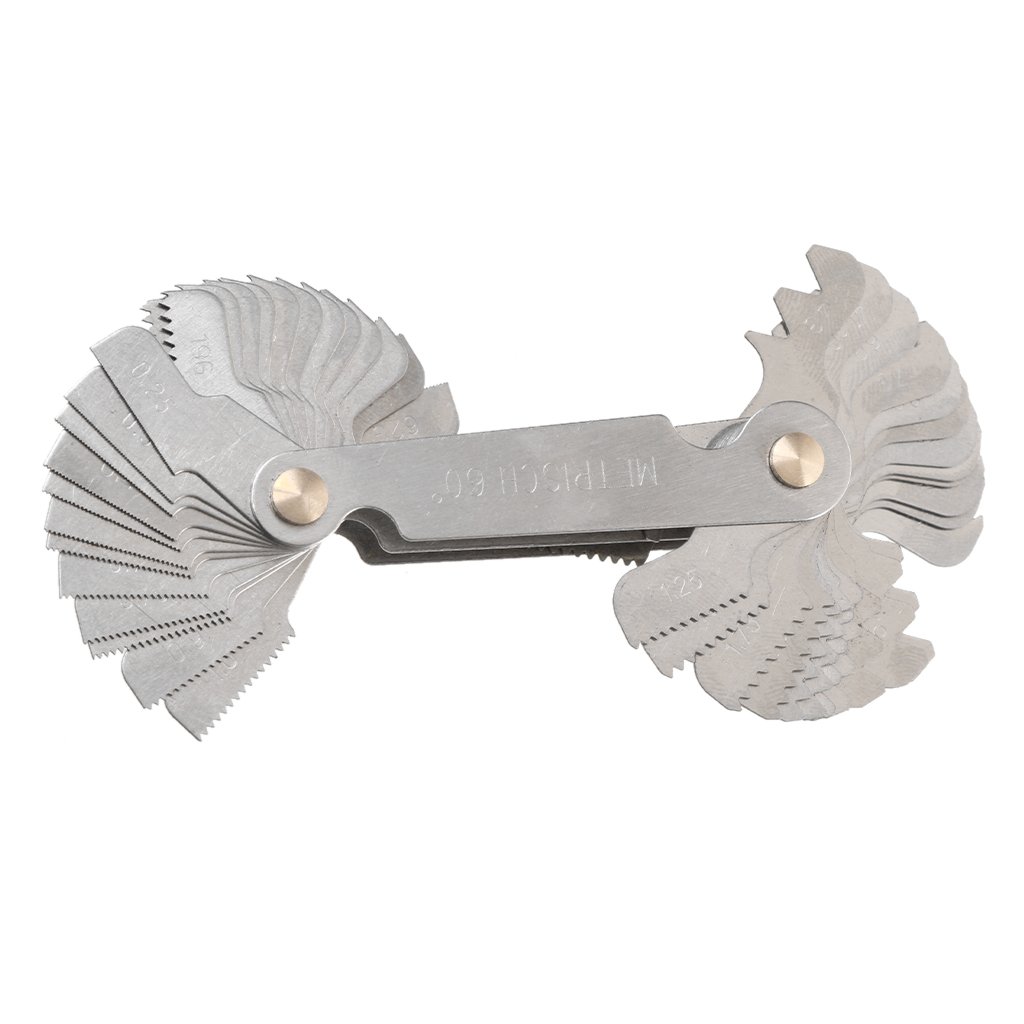 FLAWISH 55 Whitworth & 60 Metric Thread Pitch Gauge Checker Measuring
