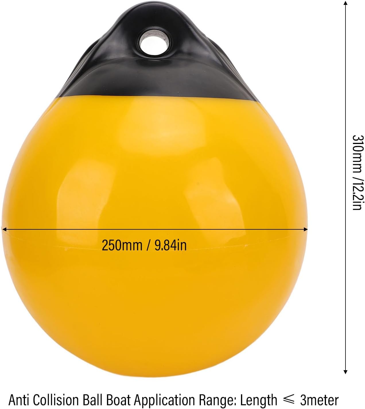 Keenso Boat Mooring Buoys 12 inch Inflatable Anchor Buoy, Round Boat Fenders Ball Dock Bumper Ball for Small Boat, Yacht, Small Sailboat