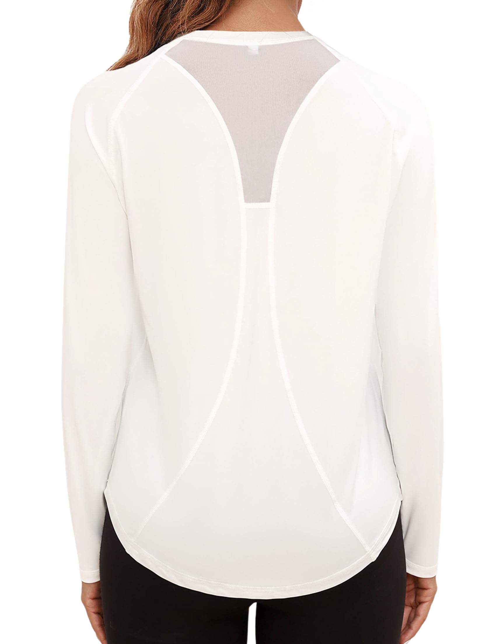 Gyabnw Funktionsshirt Damen Langarm Sportshirt Activewear Fitness Laufshirt Sport Oberteile Atmungsaktive Wandershirt Yoga