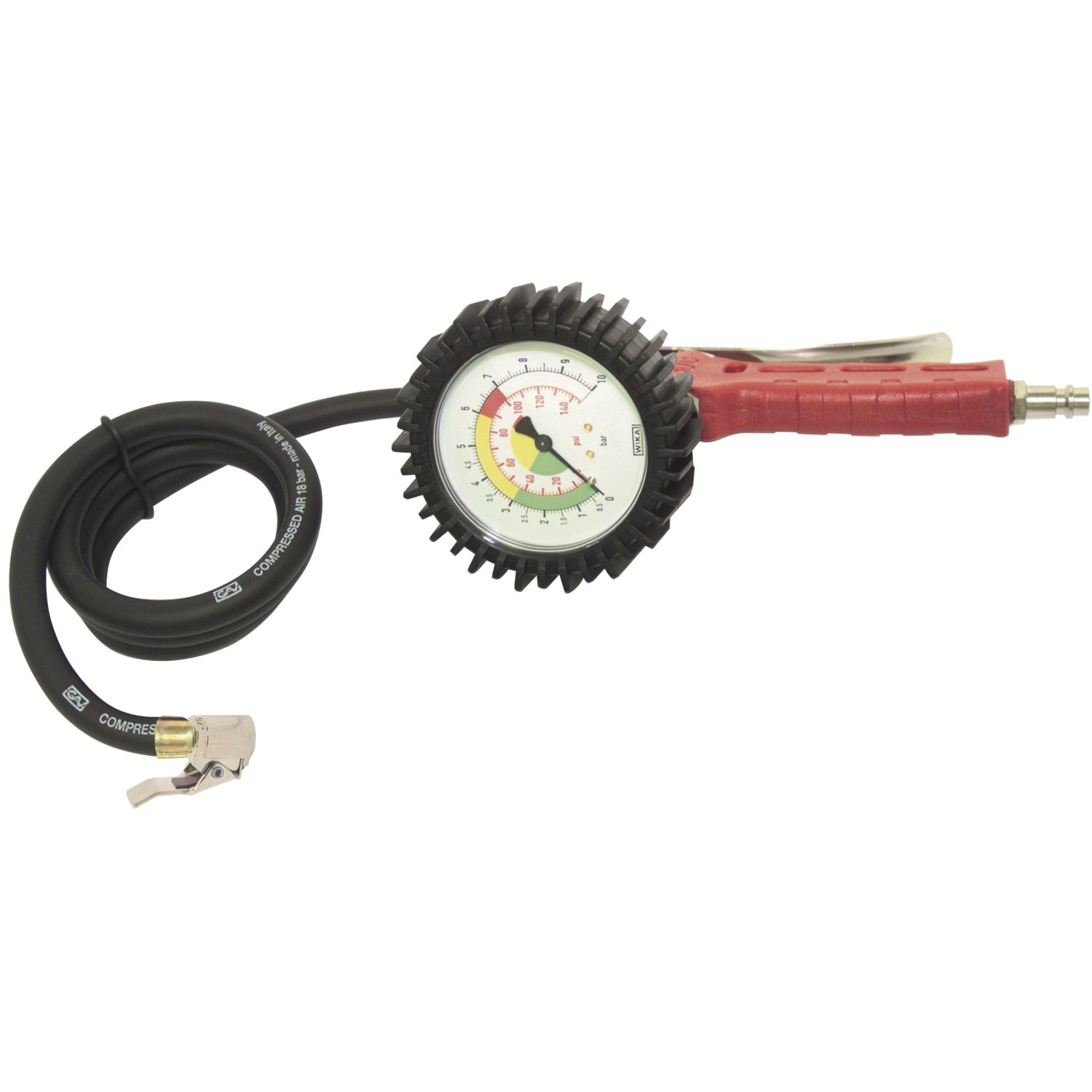 ELMAG 42051 Hand Reifenfüller 60 GE mit Zwillingsstecker u. Präzisionsmanometer 0-10 bar