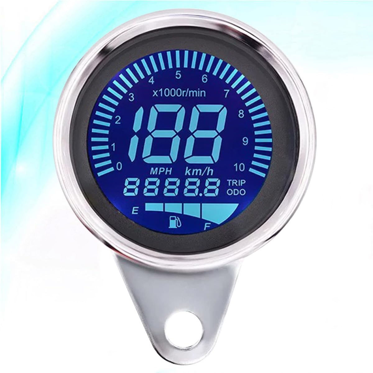 Retro Mini Motorcycle LCD Tachometer Odometer Gauge Digital Speedometer Instrument for Motorbike