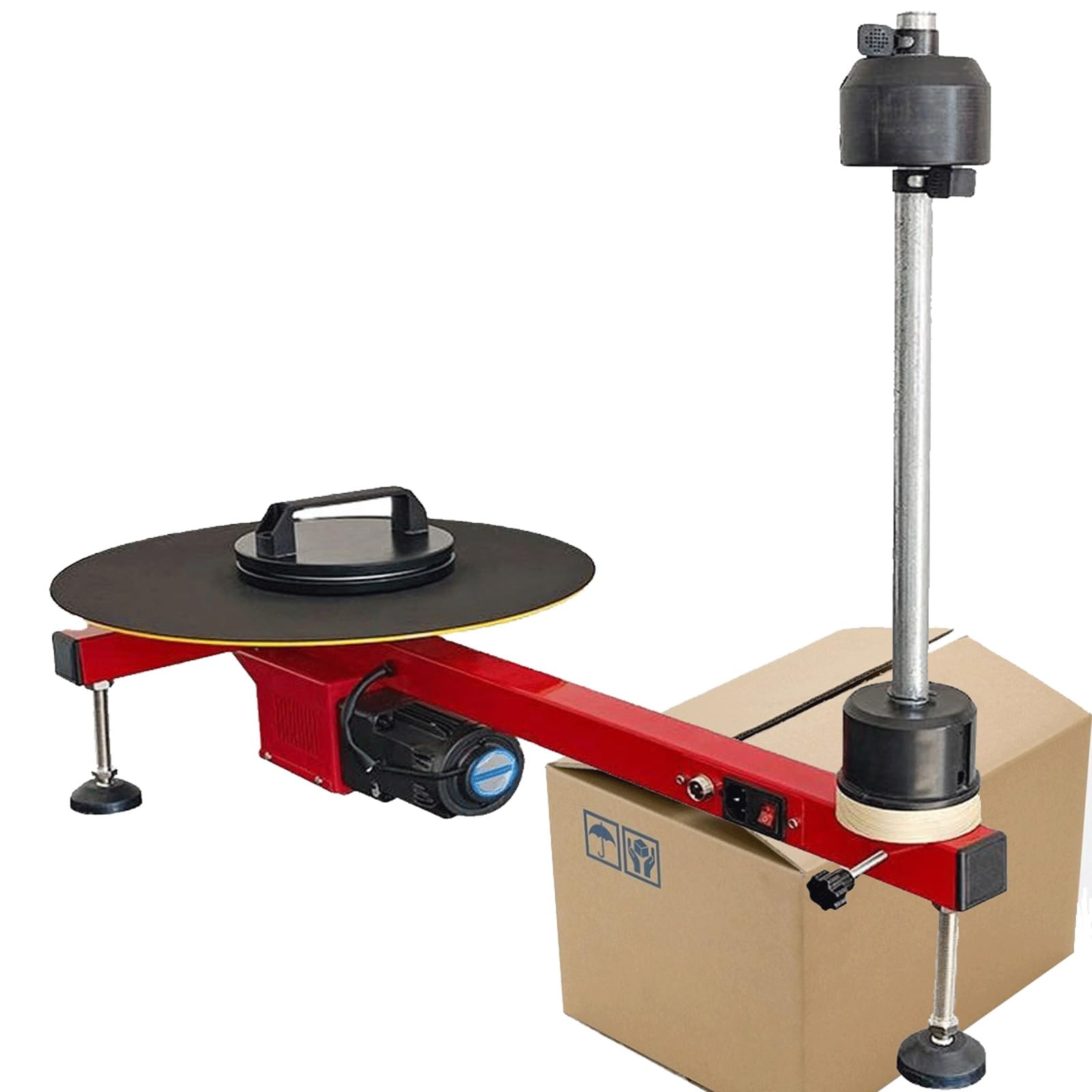 AYCDL Electric Flat Film Wrapping Machine,Commercial Plastic Film Packaging Machine,30 RPM Industrial Stretch Film Wrapper Dispensers,for Express Logistics Carton