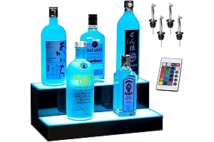 Boss Premium BarUSA LED Lighted 2-Step 16 Inch Modern Home Bar Design