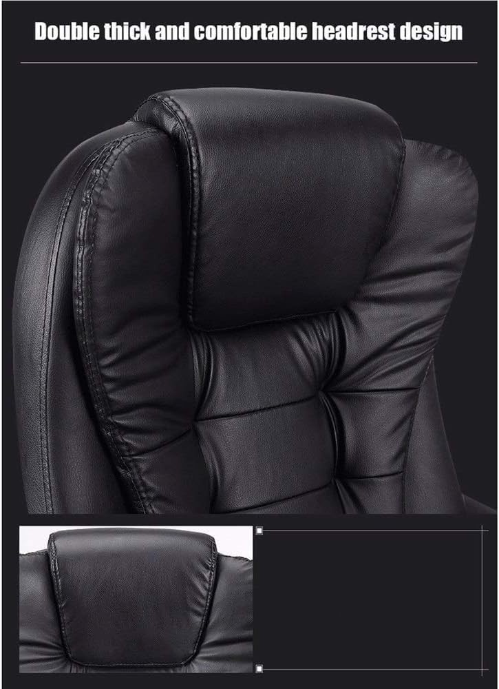 Silla ejecutiva ergonómica de Oficina con Estructura de aleación de Aluminio, Respaldo reclinable, Altura Ajustable, cojín de Esponja de Alta Densidad y Base giratoria. Cómoda