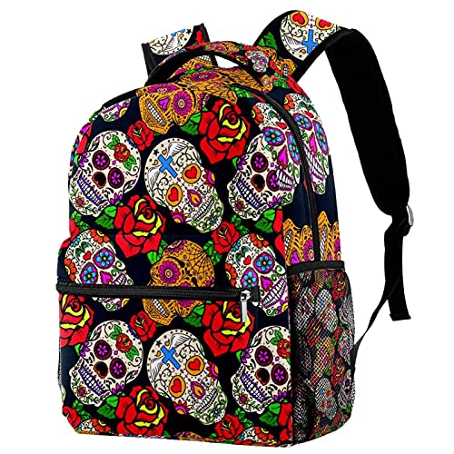 Sac à dos de voyage motif crâne mexicain compact et ultra pratique