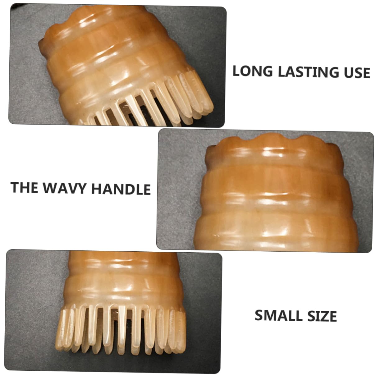 Beavorty 3stücke Natural Shampoo Brush Aus Handgefertigtem Wasserbüffelhorn Kopfhautmassagebürste Für Schmerzfreies Entwirren Zufälliger Farbe Sanfte Massage Für Gesunde Haare