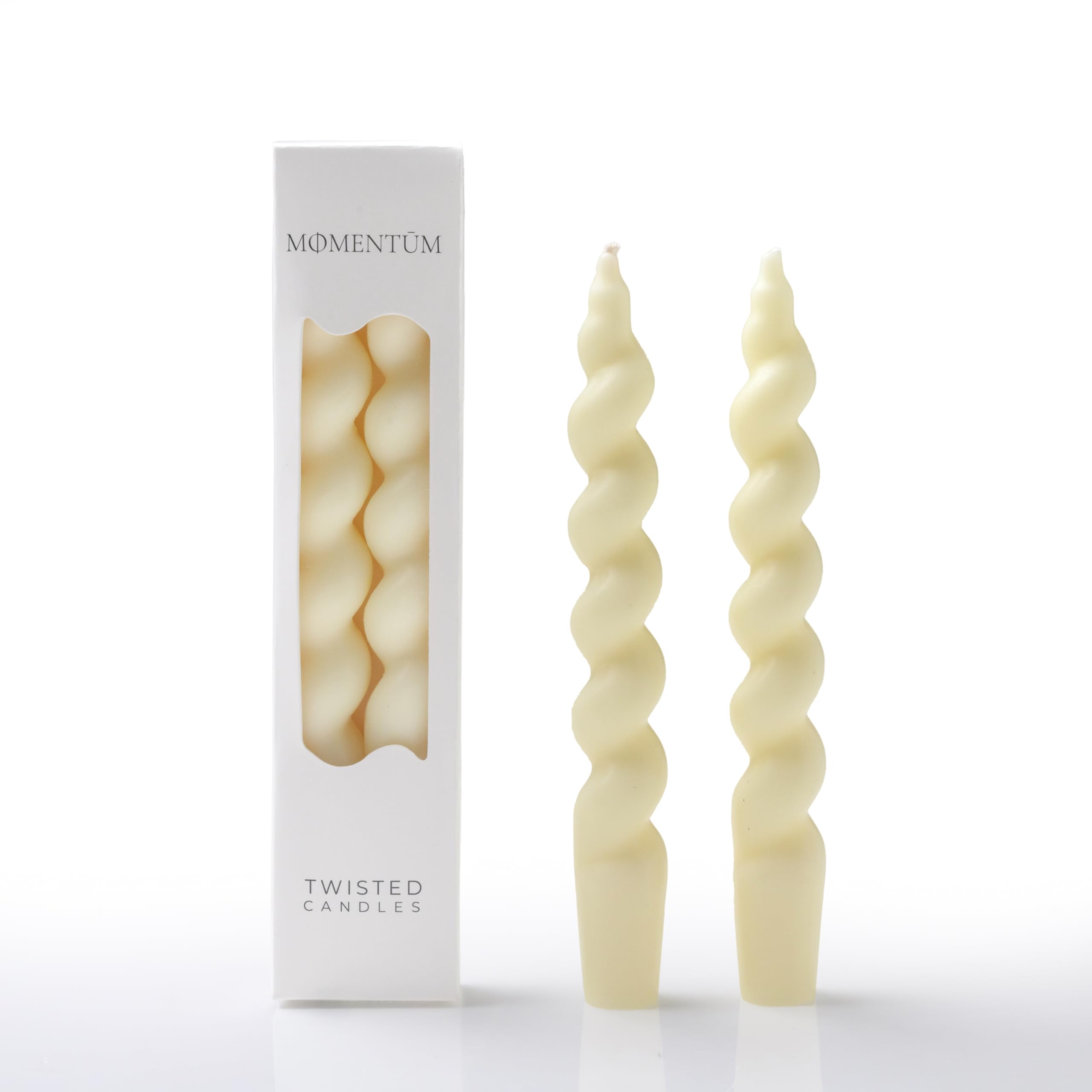 MOMENTUM® Pack 2 Velas de diseño - Velas Decorativas - Velas Aromáticas - Regalo original (Amarillo)