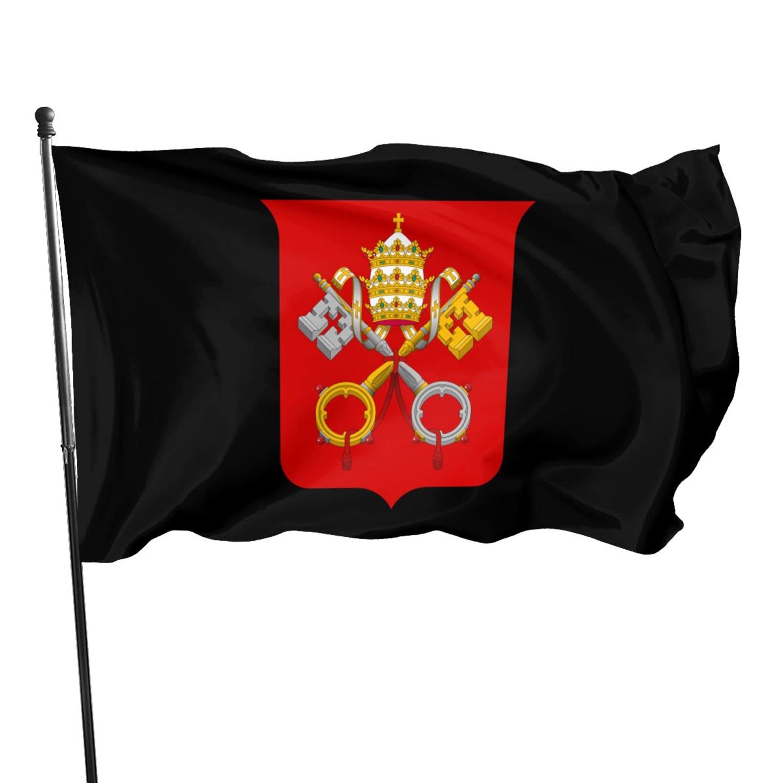 Coat of arms of the Vatican City Flag 3x5 ft Vivid Color and UV Fade Resistant Wall Flags Banners for Outdoor Indoor