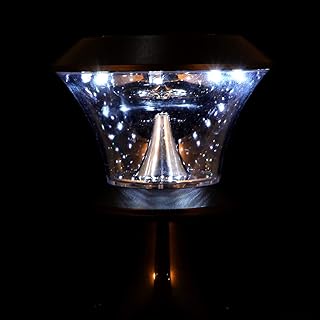 Uonlytech Outdoor Column Lights Solar Post Lights Outdoor Waterproof LED Post Cap Lamp Garden Landscape Lights Lantern for Pathway Driveway Lawn Porch Fence Deck Outdoor Post Light