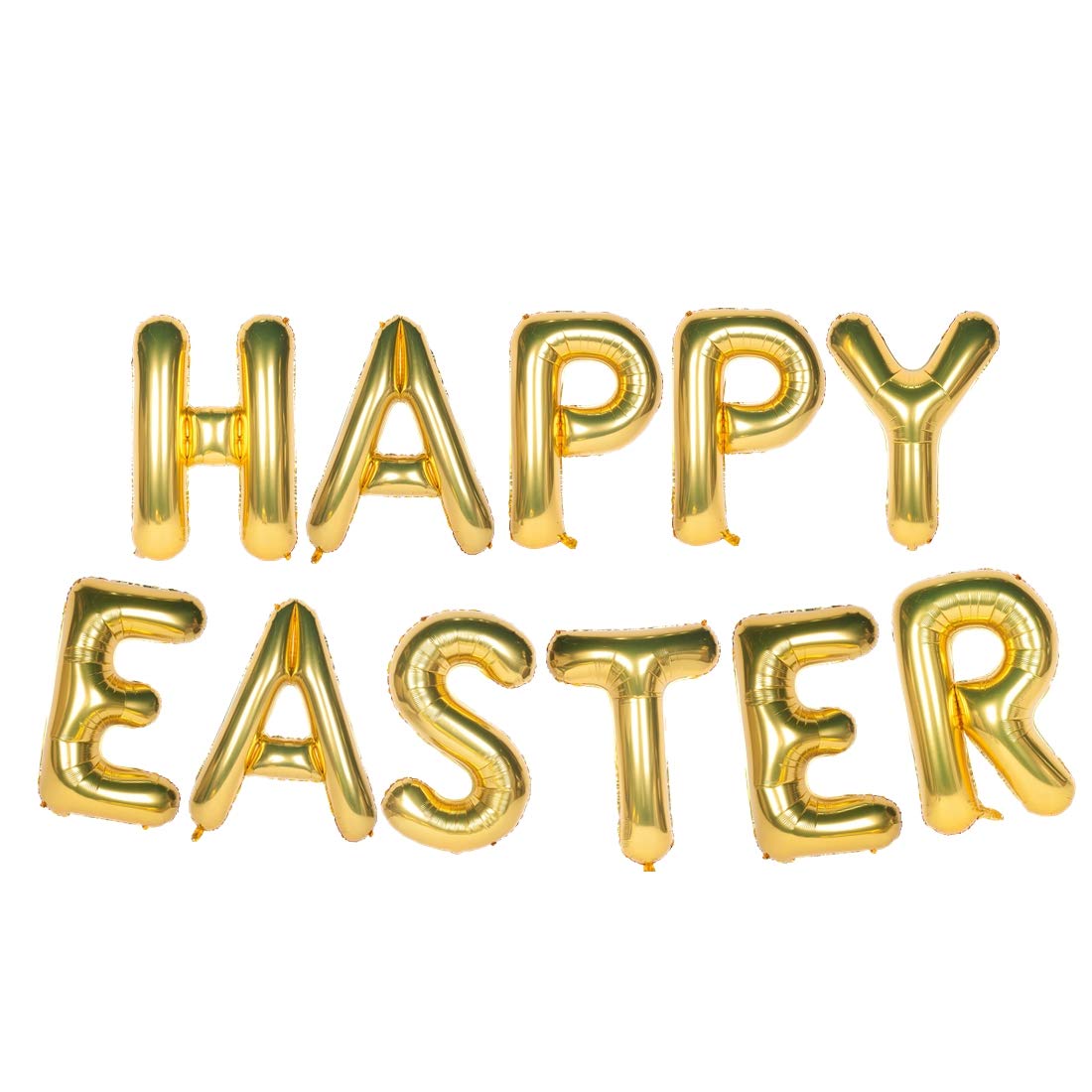 Atpata Funky HAPPY EASTER Text 16 INCH Foil Balloon (Gold)