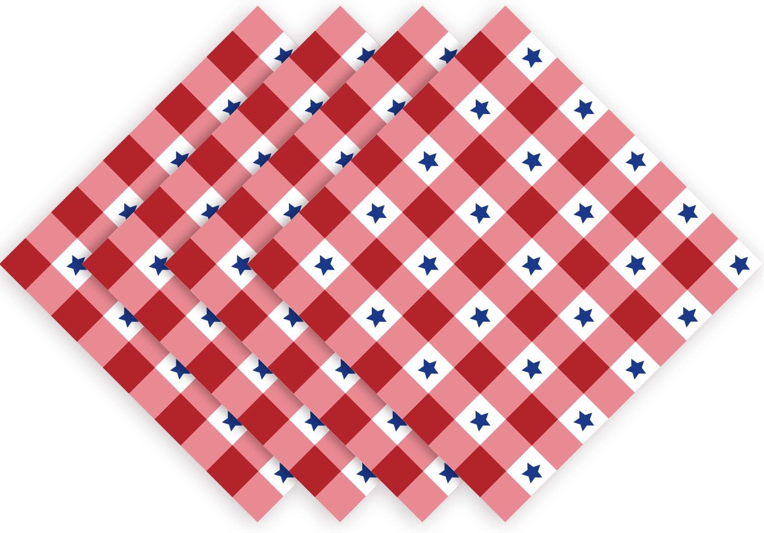 Quera 50 Pack 4th of July Paper Napkins Patriotic Blue