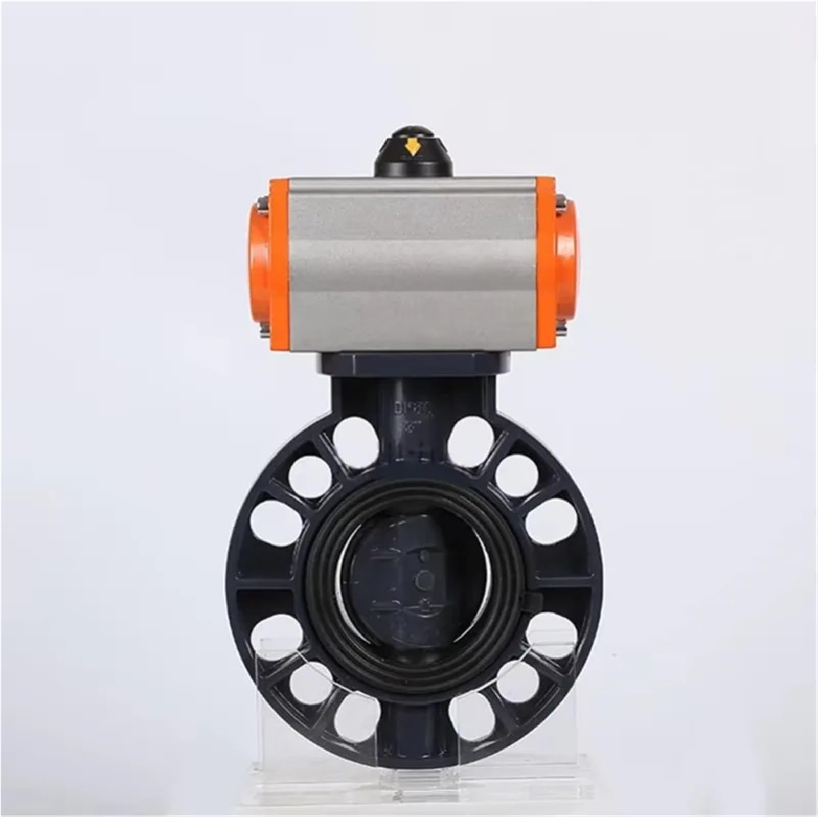 DN125 5 inch Spring Return EPDM Rubber Seat Pneumatic Wafer Butterfly Valve Air Driven UPVC Butterfly Valve(PVC-Medium Pressure)