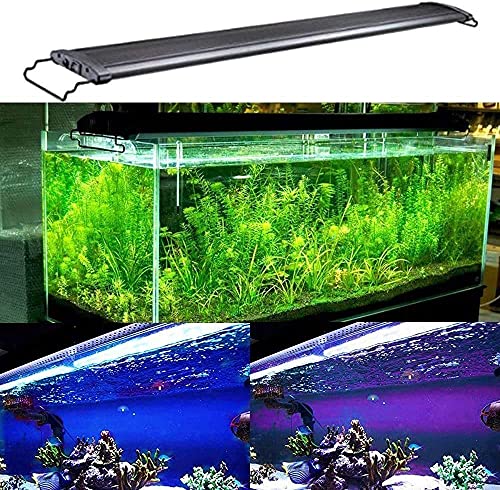 Image of Upgraded Remote Control Aquarium Light 48-60 inch Multi-Color LED Hood Lamp Dimmable Timing for Freshwater Marine Plant Fish Tank Light Foldable Decorations (24 inch+24 inch)