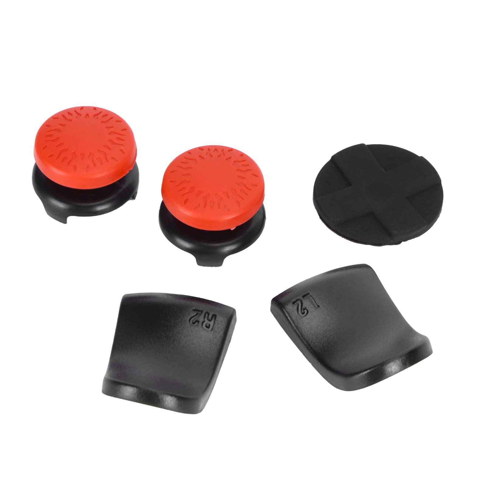 PS5 Controller Thumbstick Grip Key Joystick Cap L2 R2 Trigger Extender 5 in 1 Non-Slip Gamepad Accessory PS5