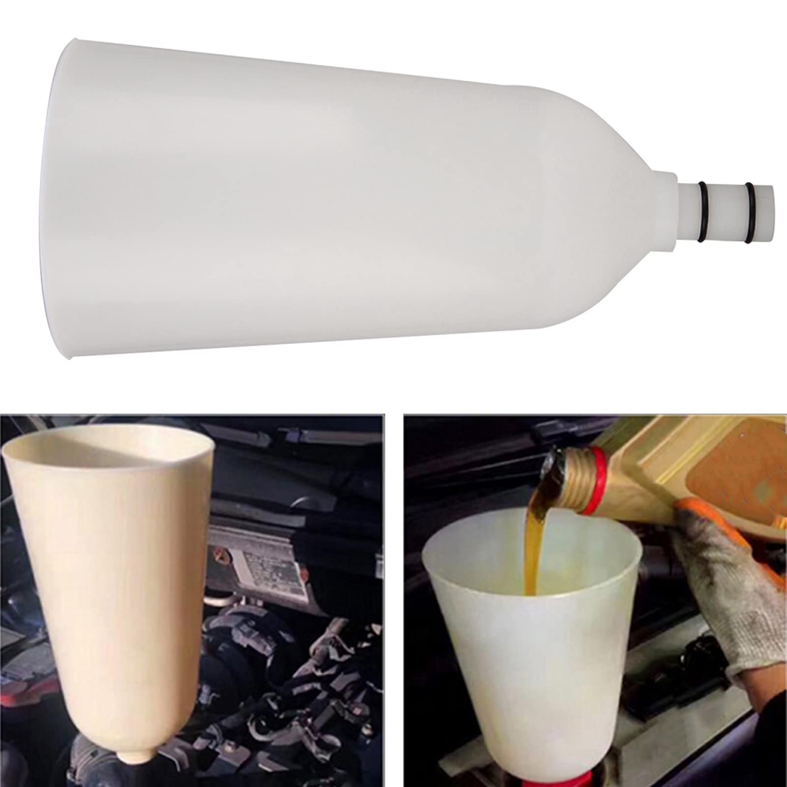 Juego De Embudos Para Aceite De Motor 10Pcs Con Adaptadores Y Tubo Extensor Giratorio Compatible Con Vehículos Europeos Asiáticos Y Americanos Herramienta Práctica Para Llenado Sin Derrames