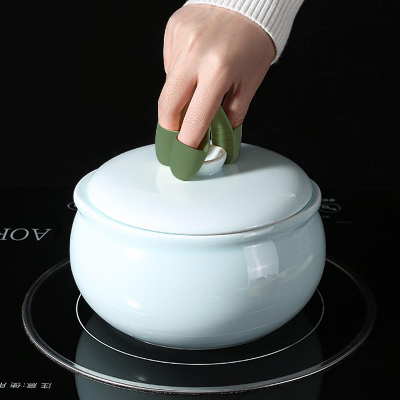 Guanti da cucina resistenti al calore e mini guanti da cucina, antiscivolo, guanti protettivi per cucinare, cuocere e friggitrice ad aria, confezione da 2