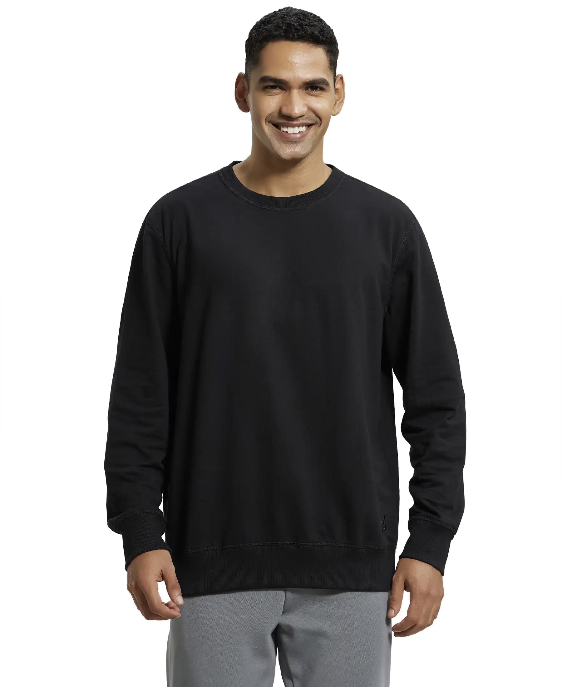 jockey 2716 Men's Super Combed Cotton French Terry Solid Sweatshirt with Ribbed Cuffs-picture-37