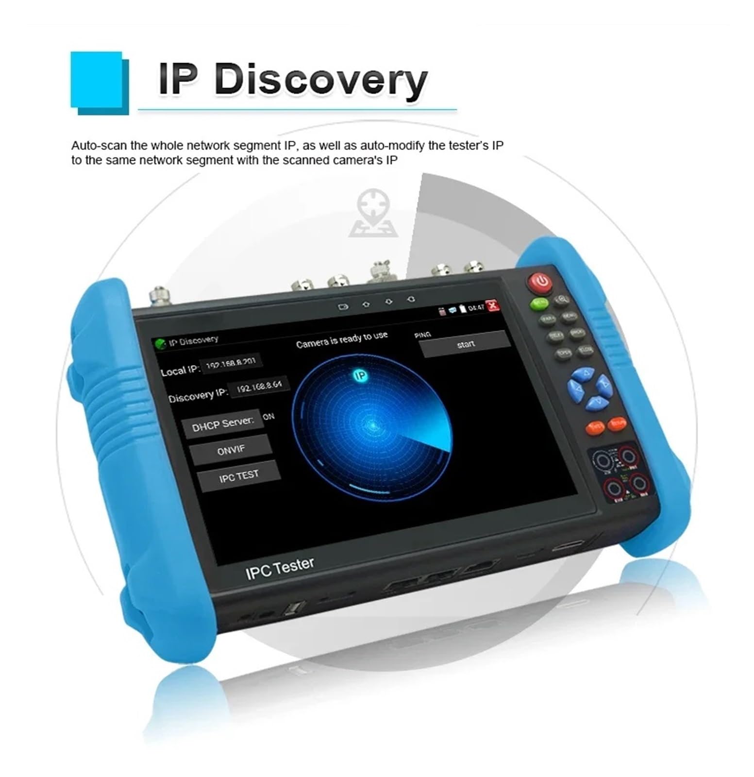 CCTV-Tester, 8K CCTV IP Kamera Tester Monitor IPC 8MP AHD TVI SDI CVI Mit VGA PoE RJ45 Kabel TDR Test UTP Tracer(IPC-9800ADHS Pro)