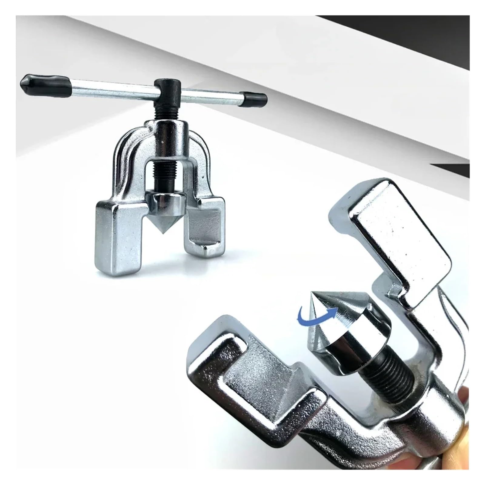 Kit de herramientas for abocardar tubos de cobre con expansor de 45 grados y adaptadores for escariar tubos. Para cobre, aluminio y otros metales blandos(Metric)