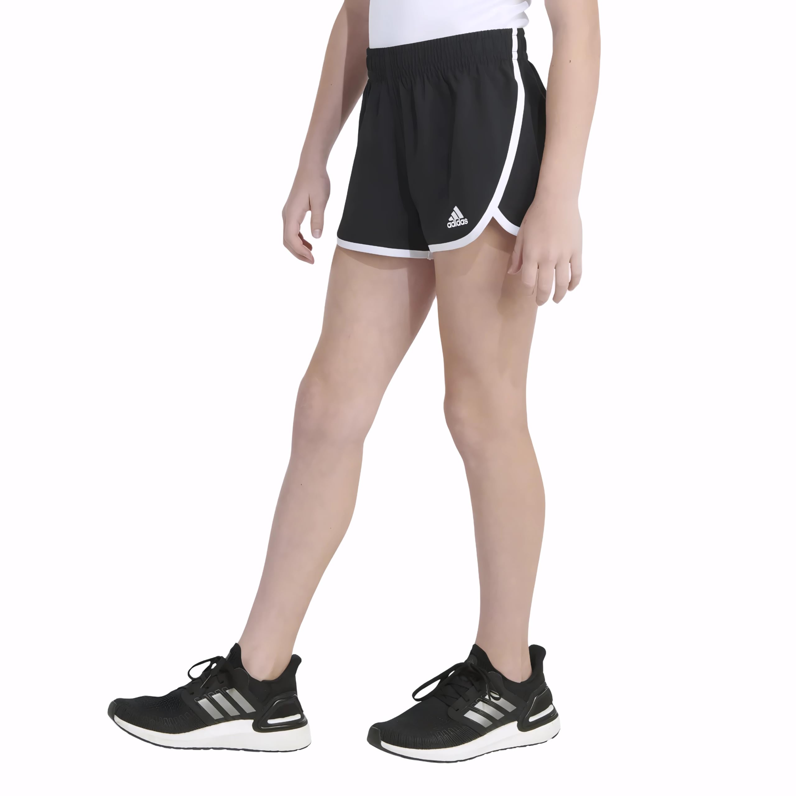 adidas Elastic Waistband Woven Pacer Gym Running Shorts - Shorty Dziewczynki