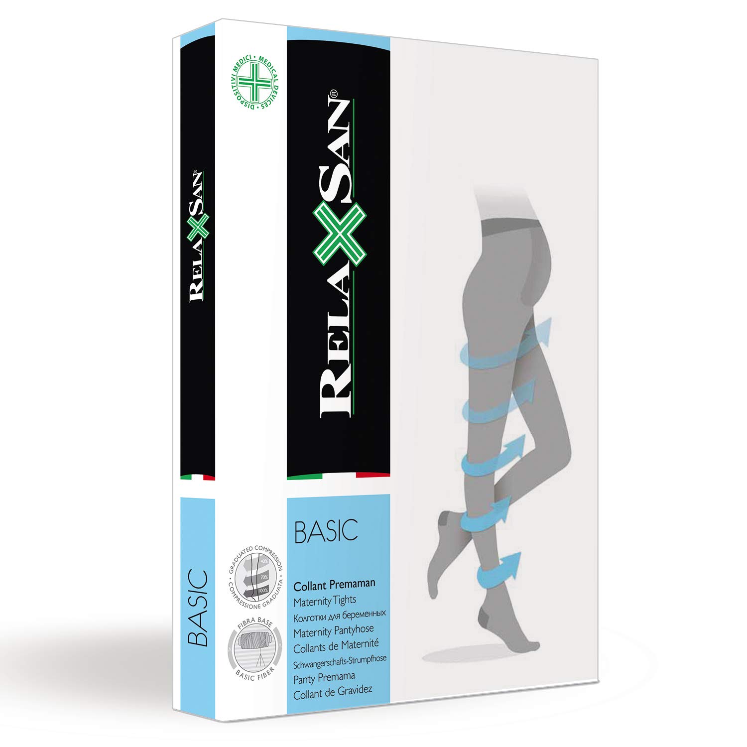 Relaxsan Basic 790 collant gravidanza 70 Den compressione graduata 12-17 mmHg