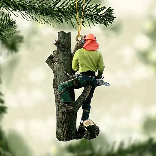Miniatura 4 de Adorno de Navidad 2D personalizado de arborista, decoración colgante con nombre personalizado para árbol de vacaciones, regalo significativo para