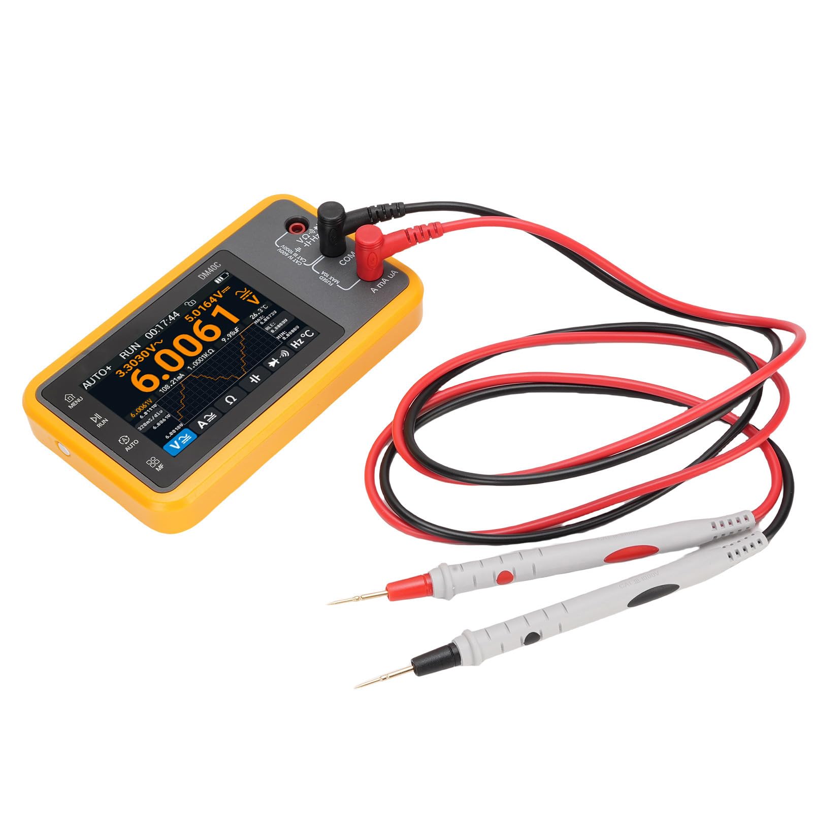 Eujgoov Multímetro Digital 3 en 1, Osciloscopio para Automoción, Generador de Señal de Alta Precisión de 10 Hz a 60 MHz para Ingenieros y Técnicos