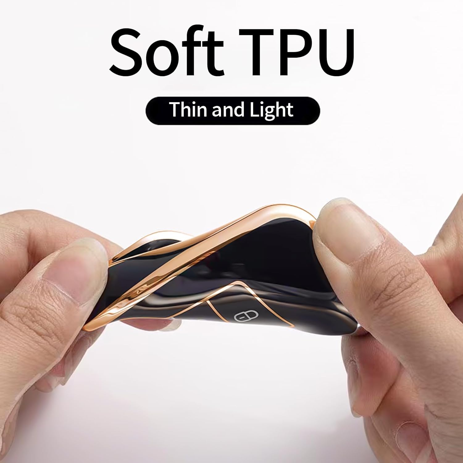 for Ford Key Fob Cover 5 Button Soft TPU with Keychain Full Protection Key Case Fits for Ford Fusion Mustang F150 Edge Explorer Lincoln MKZ MKC MKX Accessories, A Black - Image 5