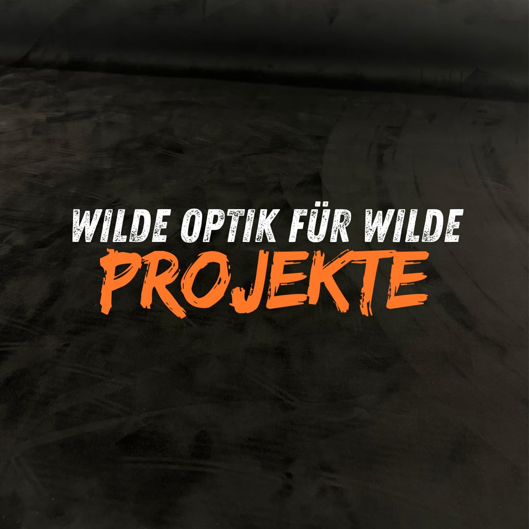 Mikrofaserstoff Klebefolie Wildleder Optik Selbstklebend Auto Stoff Stretch Dehnbar Velvet Velour Kunstleder Wildlederimitat (Schwarz, 100cm x 150cm)