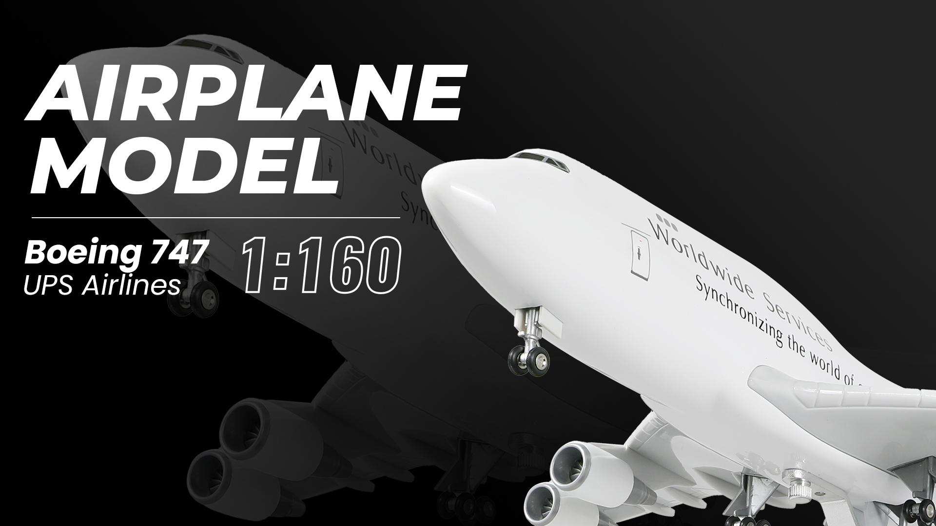 Amazon.co.jp: QIYUMOKE for UPS 1/160 747 大型スケール飛行機模型