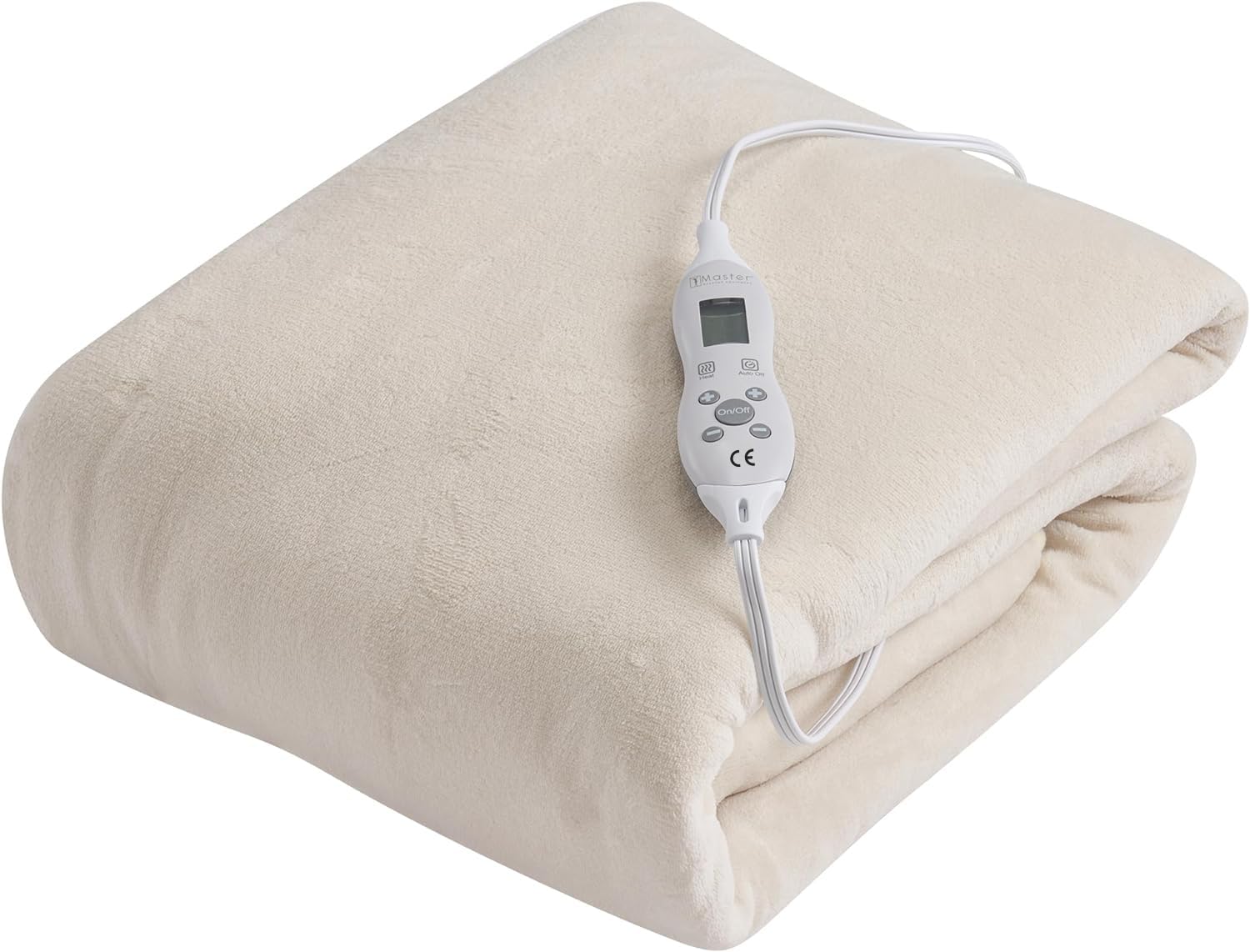 MASTER Massage Table Warmer, Electromagnetic Radiation Safe, Machine Washable, Cream Color, Skin Friendly Heating Pad, Adjustable Warmth Settings with Detachable LCD Controller