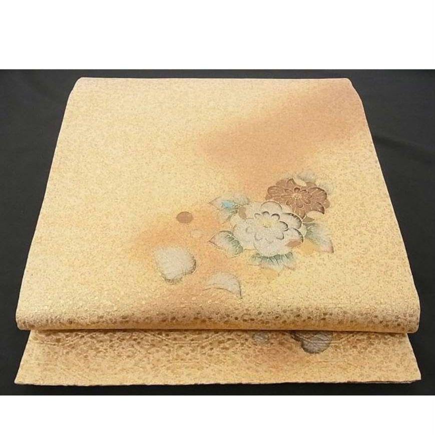 Amazon.co.jp: 西陣 太鼓柄袋帯 螺鈿 辻が花 未仕立て 金彩 共箱付き  