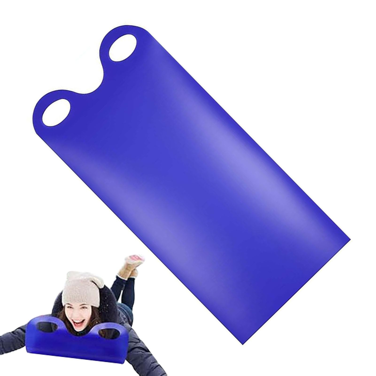 54" Large Snow Sled Mat, Roll up Flexible Snow Sleds for Kids and Adult, Lightweight Carpet, Plastic Snowboard Sled, High Speed Snow Sledding