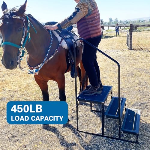 Image of RV Step with Handrail, 2-Step Stable Heavy Duty Universal Stair
