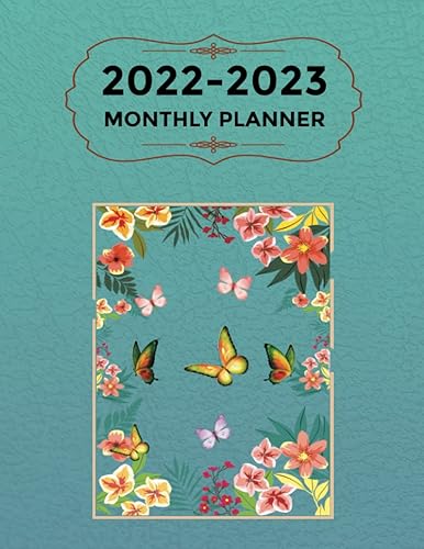 2022-2023 monthly planner: Two Year Planner Organizer | Weekly, daily planner 2022&amp;2023 | January 2022 to December 2023 | 24 Months Calendar with ... ... and butterfly Cover Design , Glossy Cover |