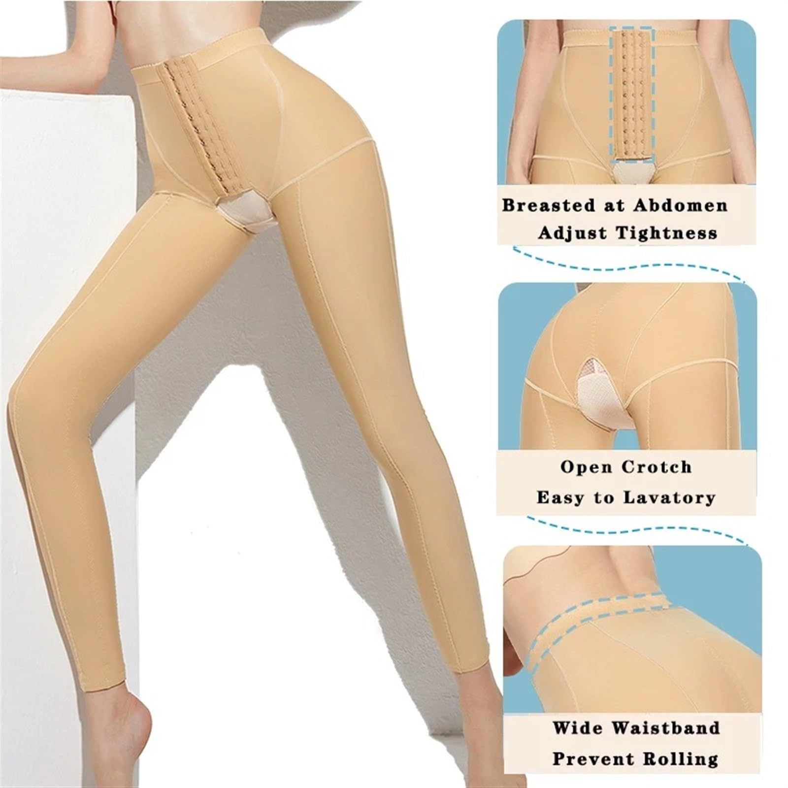 HLTYGWX Damskie spodnie Shapewear Liposukcja pooperacyjna Kompresja po porodzie Udo Szczuplejsze udo