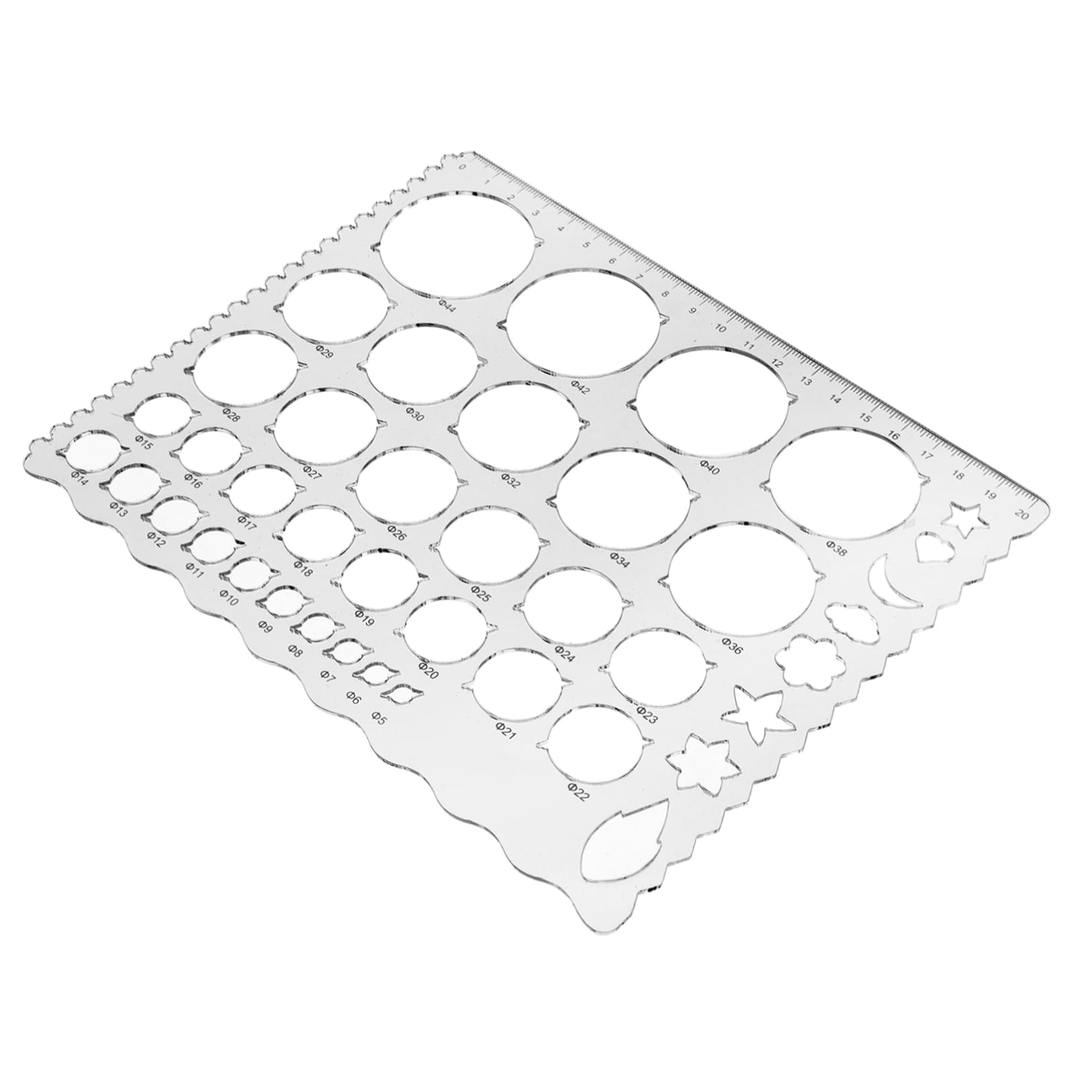 BEBEMOKO DIY Quilling Ruler Template Plastic Circles Drawing Stencil for Handmade Quilling Projects Versatile Geometric Tool for Beginners Craft Lovers for Crafting