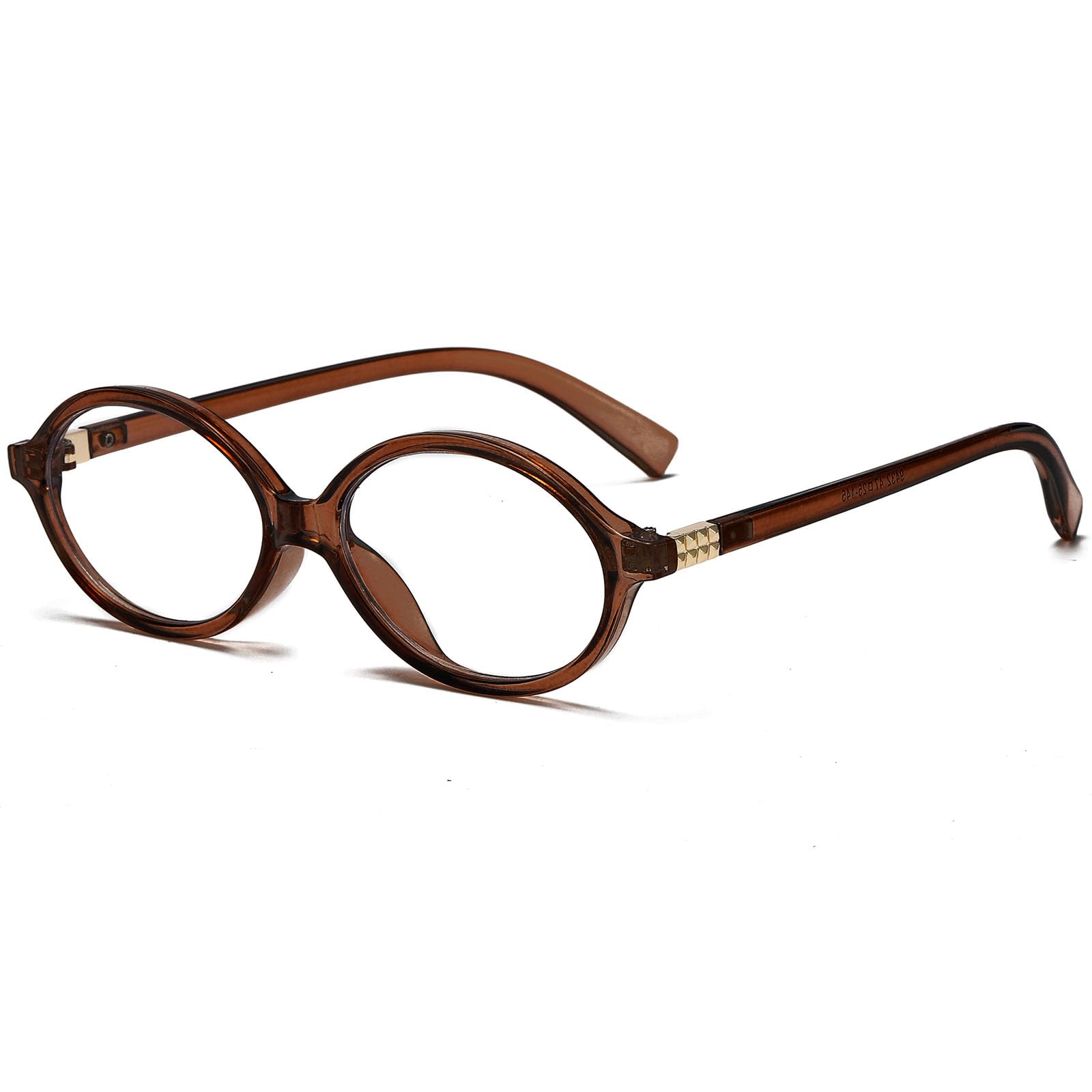 Breaksun Fashion Oval Glasses for Women Men Retro Round Tortoise Frame Blue Light Glasses Nerd Eyeglasses