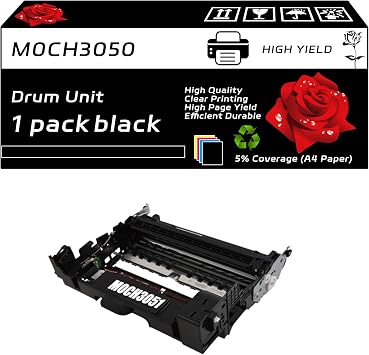 M0CH3050 Drum Unit Compatible for Ricoh IM 550F IM 600SRF P 800 P 801 Printers, with Chip, High Yield 500000 Pages, Clear Printing Black